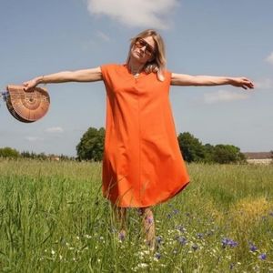 COS Relaxed V-neck Cotton Dress